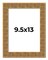 9.5x13 Sculpted Picture Frame with UV-Resistant Acrylic & Acid Free Backing, Available in 5 Finishes - Black, Blue, Gold, Silver, and White
